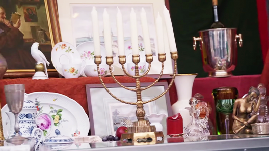 A golden menorah