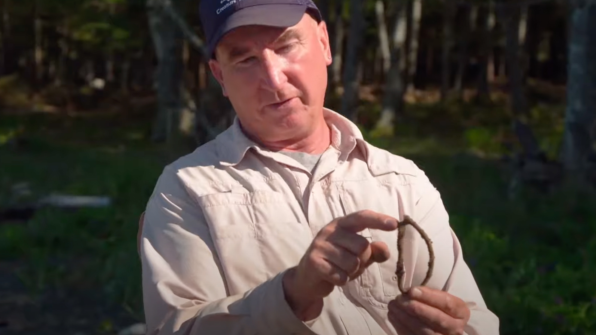 Gary Drayton holds a discovery