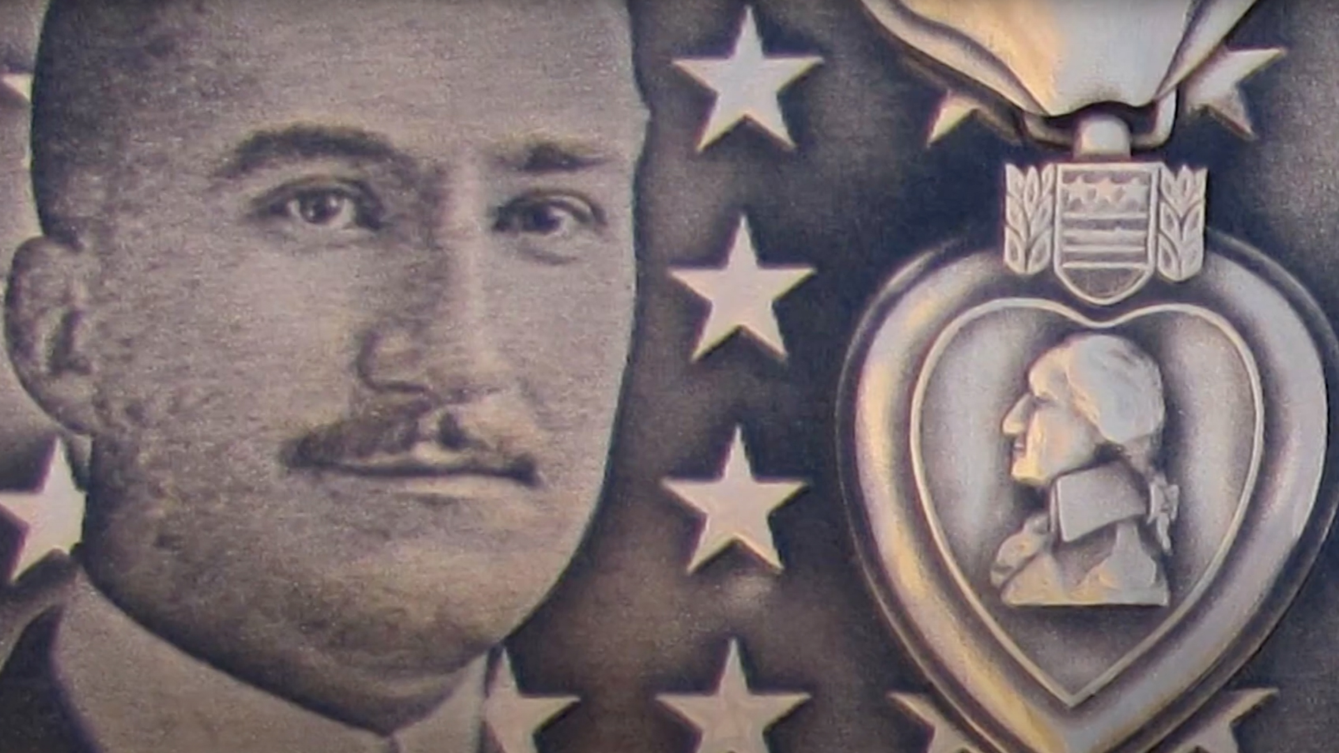 Henry Gunther's portrait as appears on his grave