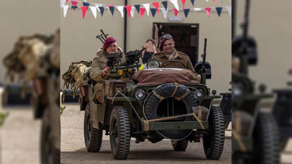 A WWII Jeep at a reenactment event in 2026