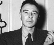 J. Robert Oppenheimer holding a cigarette