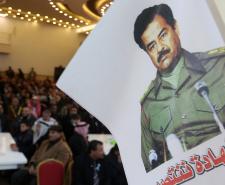 A memorial service for Saddam Hussein