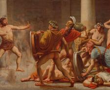 Ulysses' revenge on Penelope's suitors by Christoffer Wilhelm Eckersberg