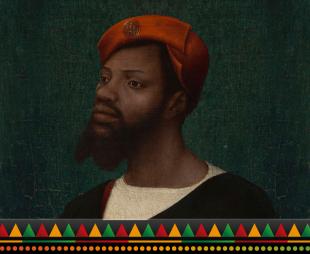 A painting of an African man by Dutch painter Jan Mostaert