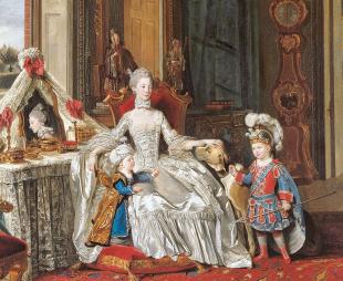 A portrait of Queen Charlotte with her children