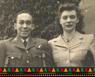 Billy Strachan with his wife, Joyce Smith