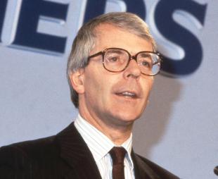 John Major speaking at an event