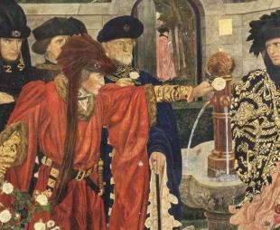 'Plucking the Red and White Roses in the Old Temple Gardens' by Henry Payne