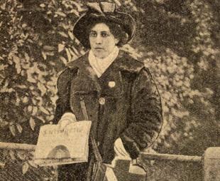 Princess Sophia Duleep Singh selling subscriptions for the Suffragette newspaper