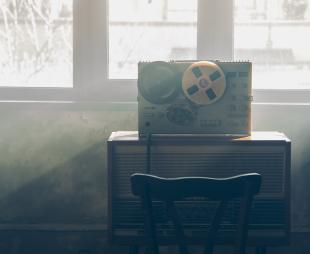 A retro tape recorder used for wire-tapping