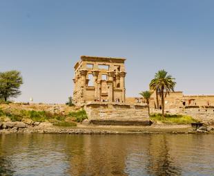 The Temple of Philae as seen from the River Nile