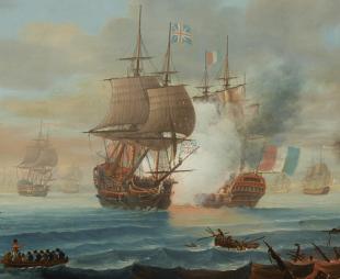Painting depicting the Battle of the Nile