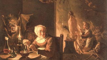 Preparation for the Witches' Sabbath by David Teniers the Younger