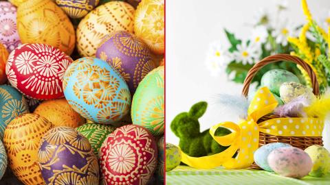Paschal eggs are an old tradition from Lithuania, Eastern Europe. Decorated with beeswax, they are used to celebrate Easter.