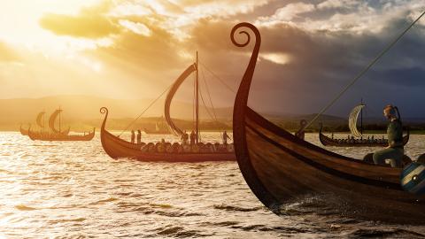 A Viking longship