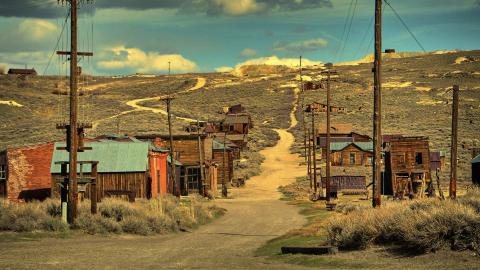 Bodie, California lies abandoned in rural America