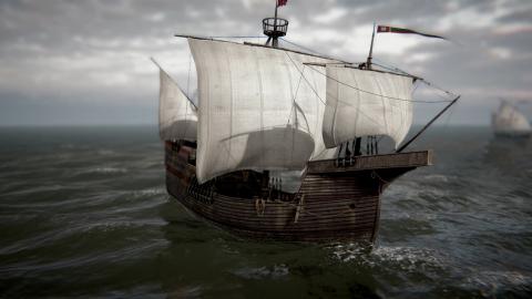 A rendering of what the Newport Medieval Ship would have looked like