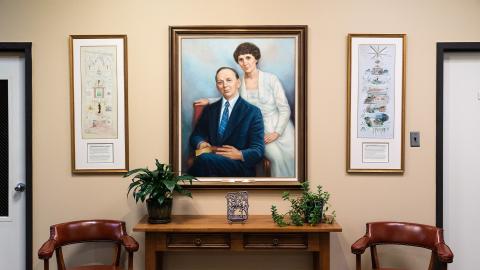 Painting of Edgar Cayce and his wife Gertrude Evans