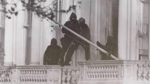 Members of the SAS storm the Iranian embassy