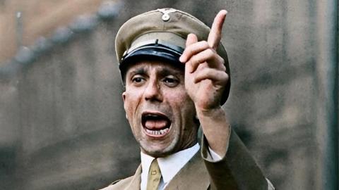 Joseph Goebbels making a speech