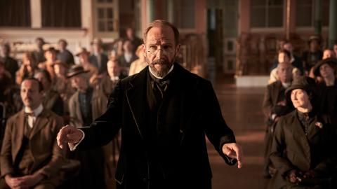 Ralph Fiennes as Dr Henry Guthrie in 'The Choral'