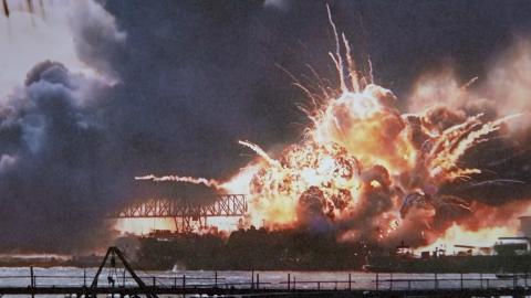 Explosions at Pearl Harbor
