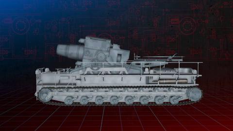 Generated image of a tank with a large weapon on top