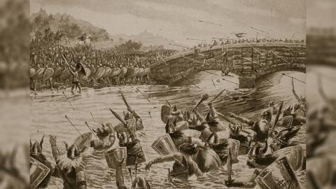 Illustration depicting the Battle of Maldon