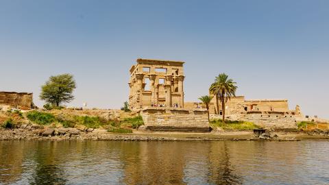 The Temple of Philae as seen from the River Nile
