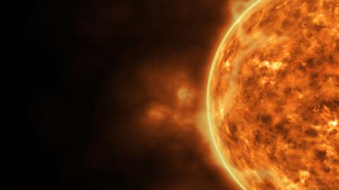Solar flares coming off the sun