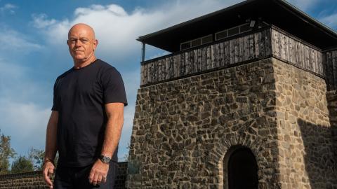 Ross Kemp at the former Mauthausen concentration camp