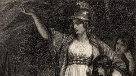 An engraving by William Sharp published in 1793, based on Boadicea Haranguing the Britons | Public Domain | Wikimedia