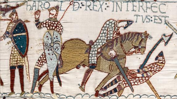 Harold Rex Interfectus Est | Bayeaux Tapestry | Public Domain