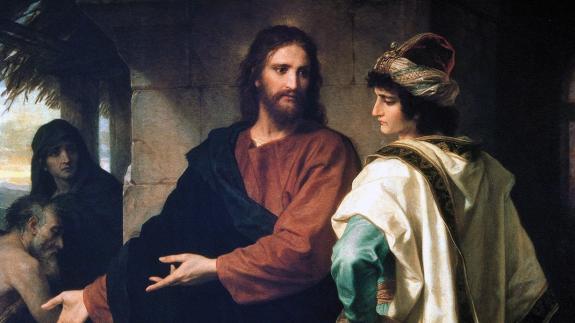 Jesus and the rich young man by Heinrich Hofmann