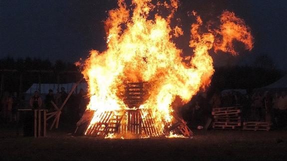 A Beltane bonfire