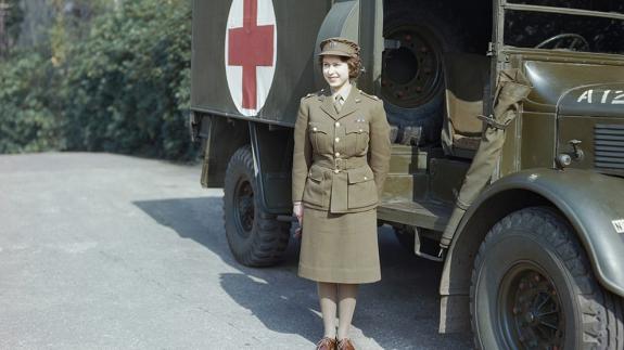 Princess Elizabeth In Auxiliary Territorial Service uniform, April 1945