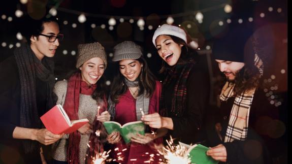 A group of carol singers