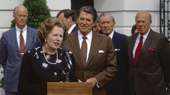 Margaret Thatcher with President Ronald Reagan