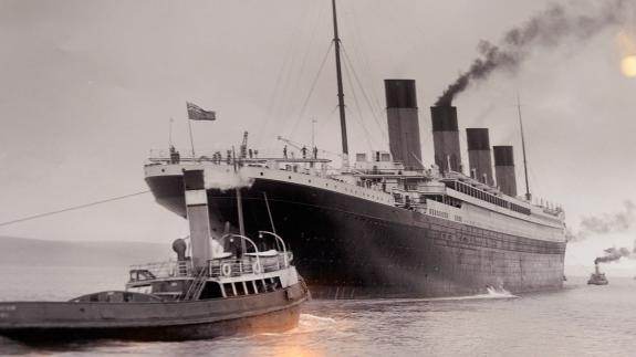 Old photograph of the Titanic 