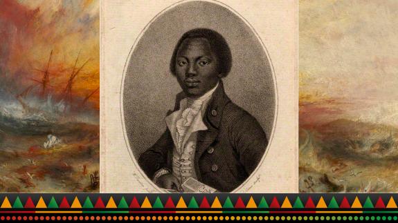 Slave Ship by JWM Turner and portrait of Olaudah Equiano by Daniel Orme