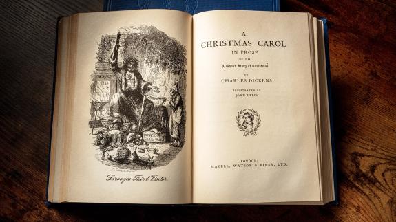 An illustrated edition of Charles Dickens, a 'Christmas Carol'