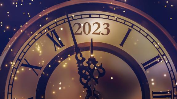 A clock counting down to 2023
