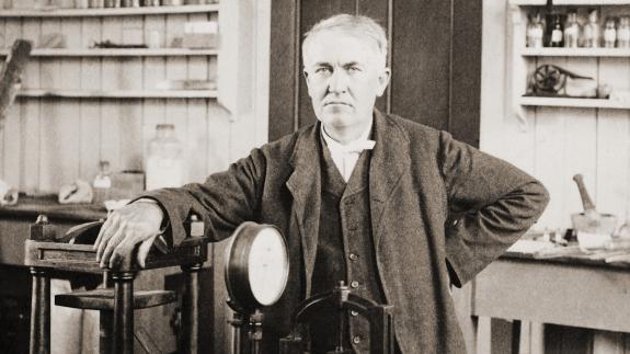 A photograph of Thomas Edison, ca. 1901