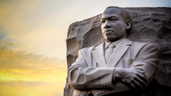 The statue memorial for Martin Luther King Jr. in Washington D.C, USA