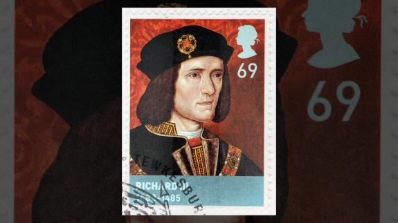 A British postal stamp from 2008 depicting Richard III