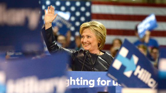 Hillary Clinton campaigning in Missouri, USA in 2016