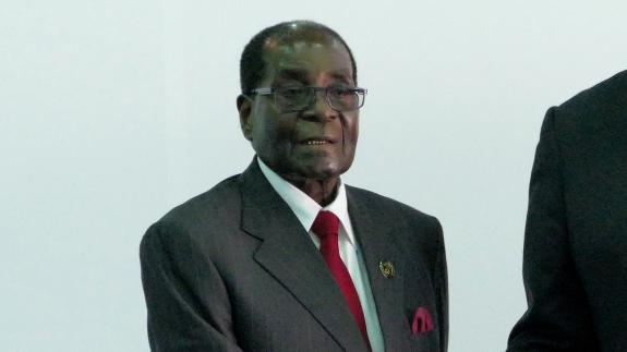 Robert Mugabe at a ceremony in Venezuela in 2016