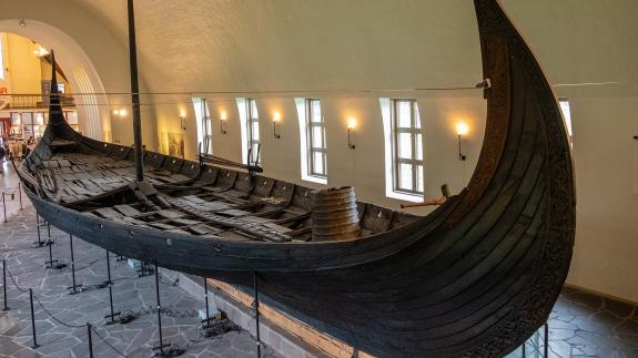 The Oseberg ship at the Viking Ship Museum in Oslo, Norway