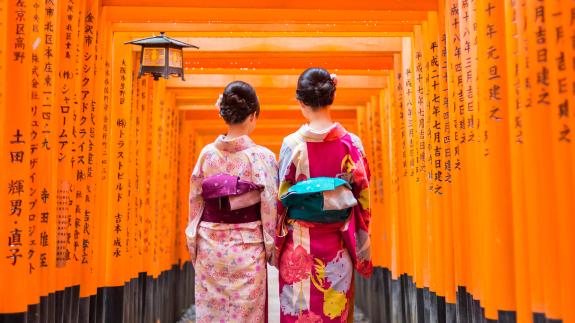A photograph taken at Inari Shrine in Kyoto, Japan