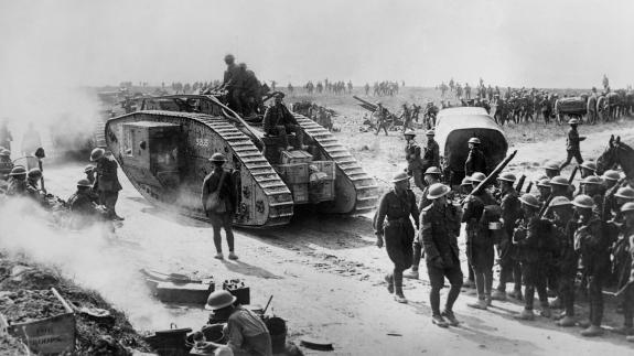 British forces in Bapaume, France during WW1